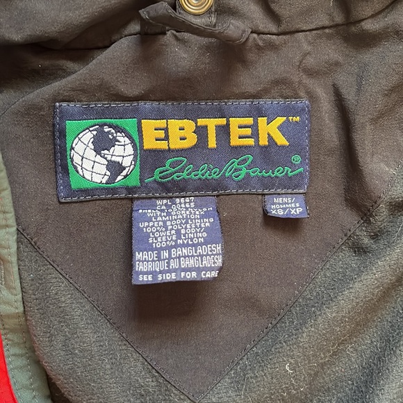 Men's Vintage Eddie Bauer EBTEK red Gore Tex jacket size xs - Picture 2 of 7